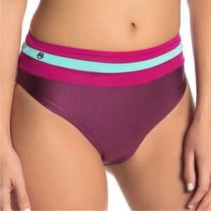 Maaji Evergreen High Waisted Cheeky Bikini Bottom Sz Small